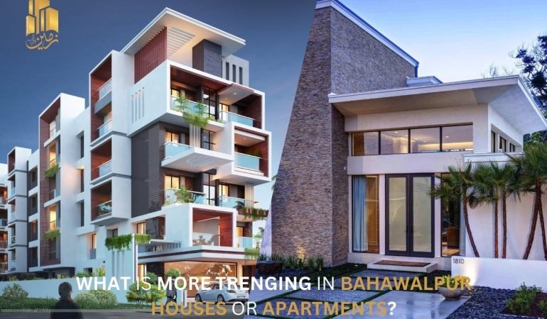 What is more trending in Bahawalpur: Houses or Apartments?